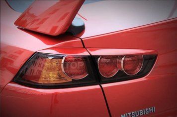 Вії фар стопів Fly для Mitsubishi Lancer X 07-09 Чорні 2 шт 35617 фото