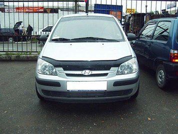Дефлектор капоту мухобійка для Hyundai Gets 2002- 2005 Євро Кріплення (Vip Tuning) HYD05 1797 фото