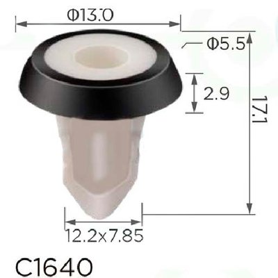 Кліпса Тримач бампера для обшивки дверей Bmw VAG Group N10516801 (C1640) 73930 фото