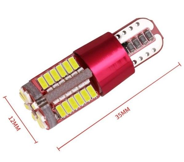 Автолампа светодиодная LED 12V T10 SMD 57 1100 Lm (Canbus Обманка) Белый Свет 1 шт 63476 фото