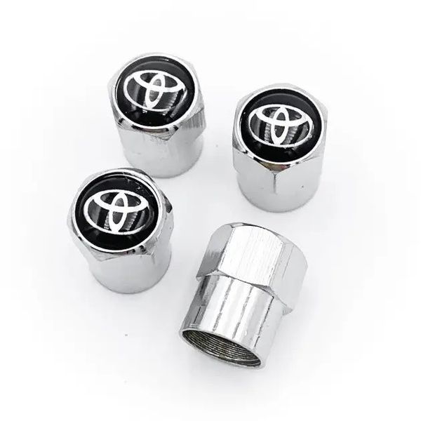 Ковпак вентиля колеса Toyota 4 шт Тюнінг Сірі 89085 фото