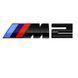 Емблема напис M2 для BMW чорна глянцева 73&times;27 мм (M) +30&times;27 мм (цифра) пластик (на скотчі) 95835 фото