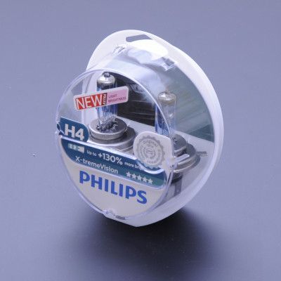 Автолампа галогенна Philips X-treme Vision +130% H4 12V 55W 2 шт (12342XV+S2) 00000056593 фото