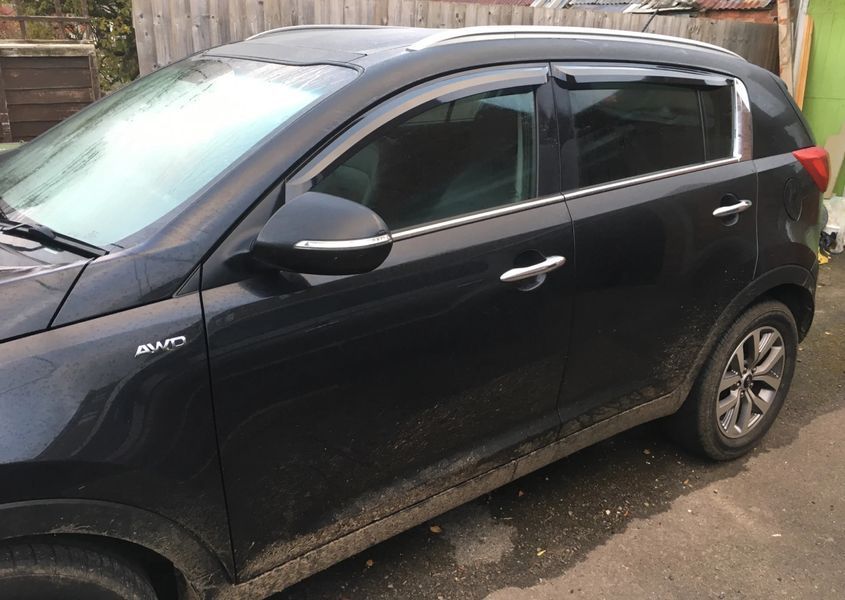 Дефлекторы окон ветровики для Kia Sportage 2010-2015 4 шт (Auto Clover) 89988 фото