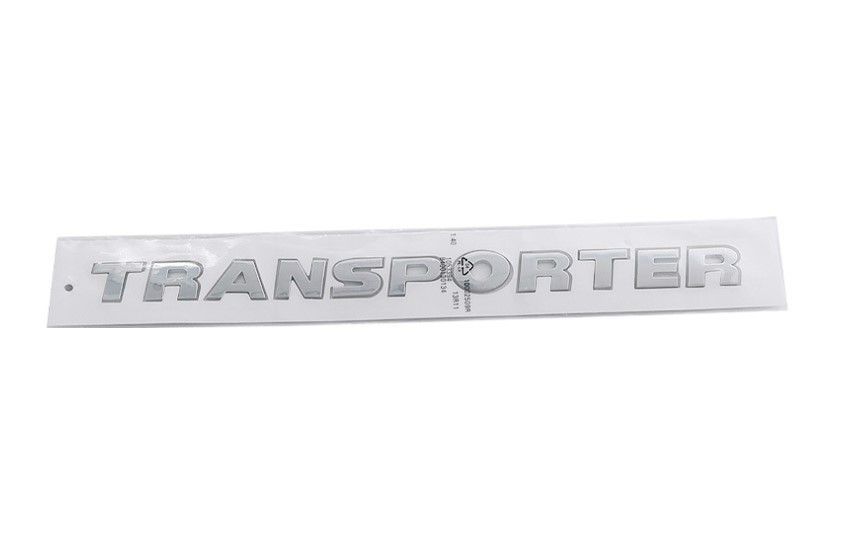 Емблема напис TRANSPORTER Хром 340х25 мм Пластикна скотче (OEM: 7H0853687739) 88492 фото