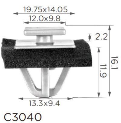 Клипса крепления молдинга Багажник HYUNDAI KIA (873822W000 87382-2W000 15237) C3040 73433 фото