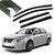 Дефлекторы окон ветровики Benke для Toyota Camry 50 / 55 2011-2018 (Черный Молдинг Нержавейка 3D) 55470 фото