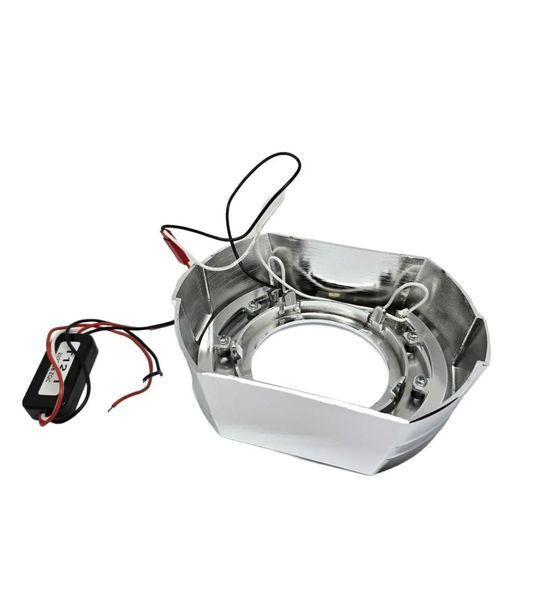 LED Маска Ангельские глазки 3" D76 мм 12V 6000K BMW Белый Свет Хром Sport-L 2 шт 94970 фото