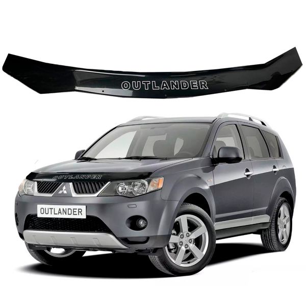 Дефлектор капота мухобойка Mitsubishi Outlander XL 2009-2012 (Рестайлинг) Voron Glass MM30307 фото