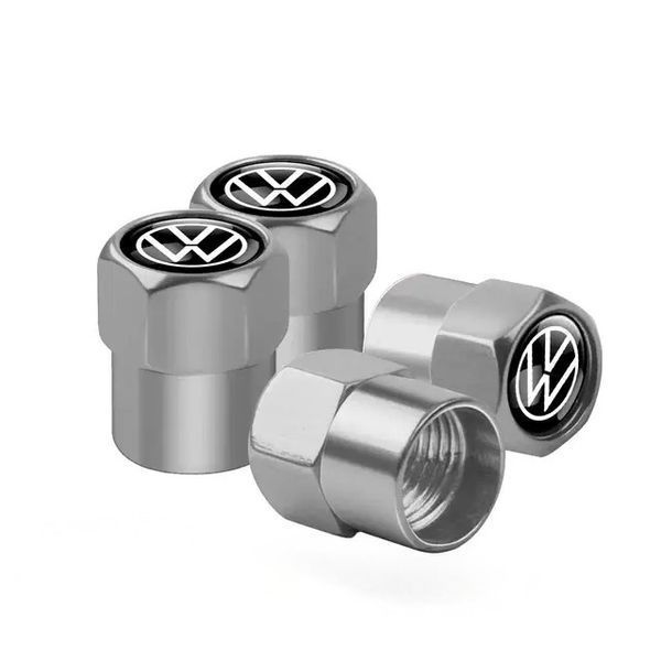 Ковпак вентиля колеса Volkswagen VW 4 шт Тюнінг Сірі 89044 фото