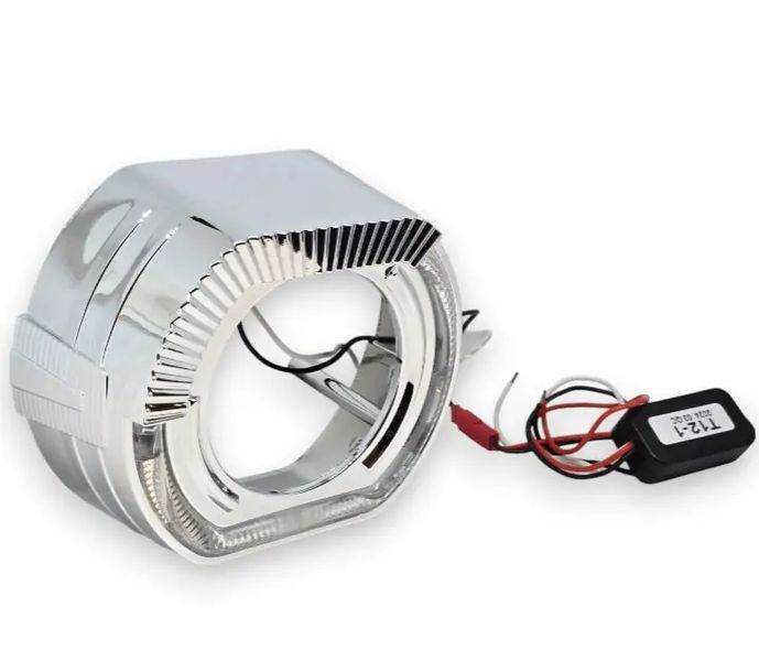LED Маска Ангельские глазки 3" D76 мм 12V 6000K BMW Белый Свет Хром Sport-L 2 шт 94970 фото