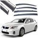 Дефлектори вікон вітровики Benke для Lexus CT200H 2011-2020 Молдинг Нержавіюча сталь 3D (BLXCT1123-W/S) 65133 фото 1