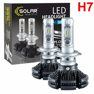 LED лампи автомобільні Solar H7 12/24V 50W IP67 6000K 6000Lm радіатор 2 шт (8807) 39448 фото