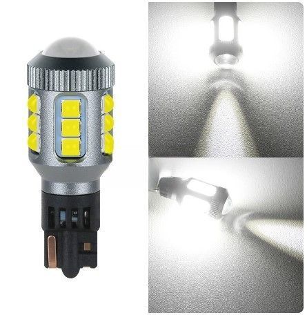 Автолампа світлодіодна LED 12-50V T15 W16W 9.5W Лінза Білий Світло 1 шт 63486 фото