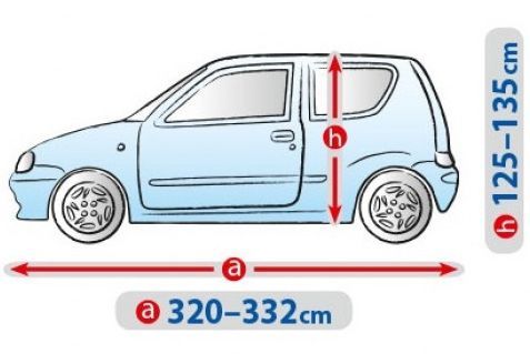 Тент автомобільний для Хечбека / Універсалу Kegel-Blazusiak S2 320-332 х 125x135 см Basic Garage (5-3952-241-3021) 61098 фото