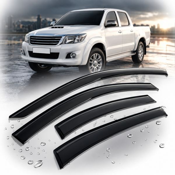 Дефлекторы окон ветровики HIC для Toyota Hilux 2004-2015 (T08) T08 фото