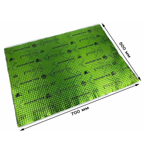 Авто Виброизоляция фольгированная ACOUSTICS Alumat PROFY A1 3 мм 700 х 500 мм 1 шт 65665 фото