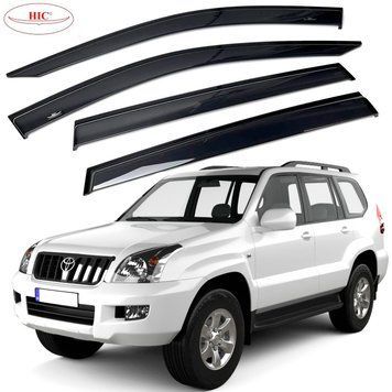 Дефлектори вікон вітровики HIC для Toyota Land Cruiser 120 2003-2010 Оригінал (T03-1) 60260 фото