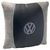 Подушка в авто з логотипом Volkswagen Антара-Екошкіра Чорно-Сірий 1 шт 60178 фото