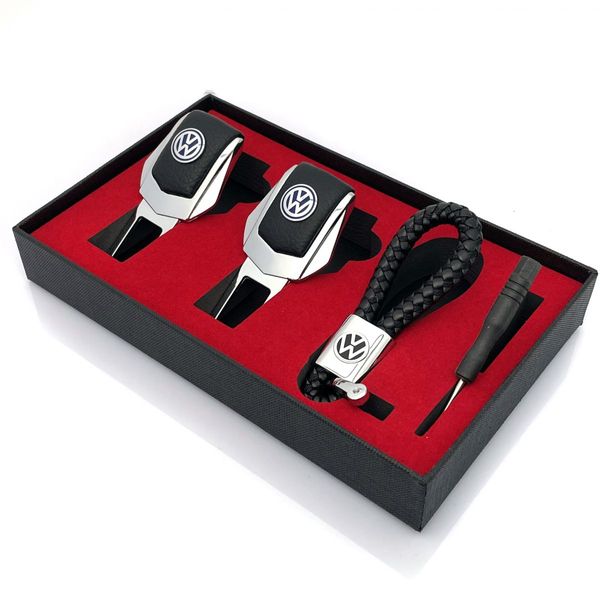 Подарочный набор №1 для Volkswagen из заглушек и брелока с логотипом Темный хром SFC0001Volkswagen фото