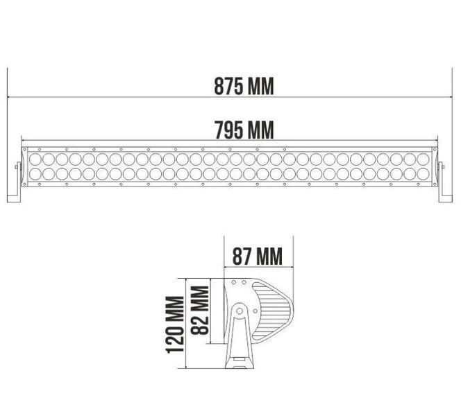 Светодиодная Балка фара LED БЕЛАВТО / 1050x90x78 mm / 240W / 3W*80 / 10-30V / Ближний (BOL8003 Flood) 41637 фото