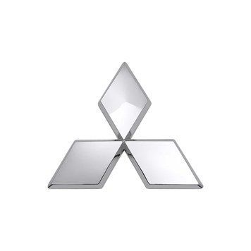 Емблема Mitsubishi 100х88 мм Хром Пластикна скотче (Завод) 89259 фото