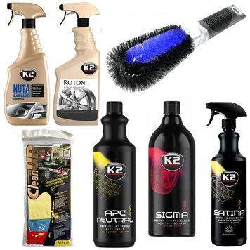 Набор автомобилиста для ухода Профессиональный К2 Roton 7 шт 57681 фото