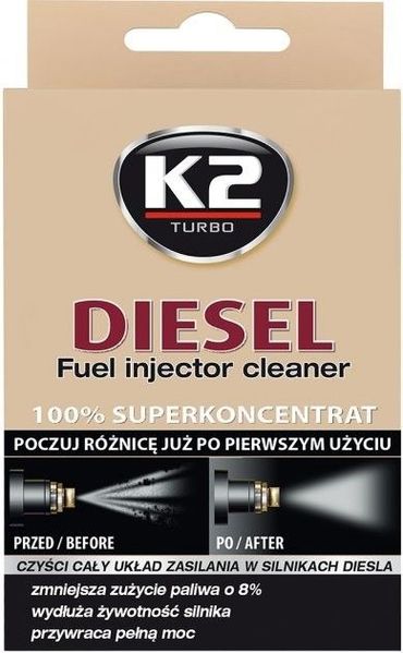 Очисник форсунок для дизельних двигунів K2 TURBO DIESEL 50 мл Оригінал (ET3121) 59229 фото