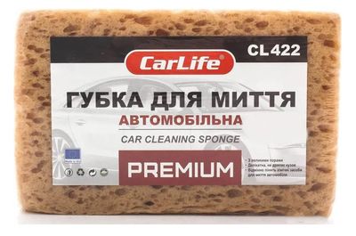 Губка для миття авто CarLife PREMIUM 190x120x70 мм (CL-422) 63169 фото