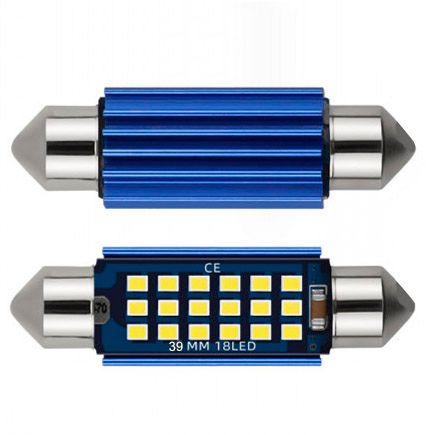 Светодиод 12-24V Т11 39 мм SMD 15-2016 650Lm (Canbus Обманка) №116 63465 фото