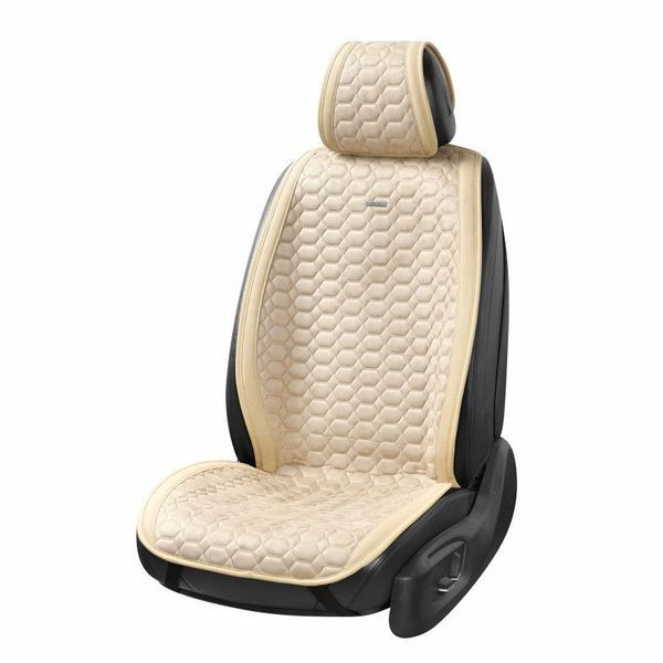 Накидки для передних сидений Алькантара Beltex Monte Carlo Бежевые 2 шт BX81550 фото