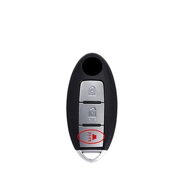 Чохол ключа Nissan червоний+золота окантовка (3 кнопки) TPU 96061 фото