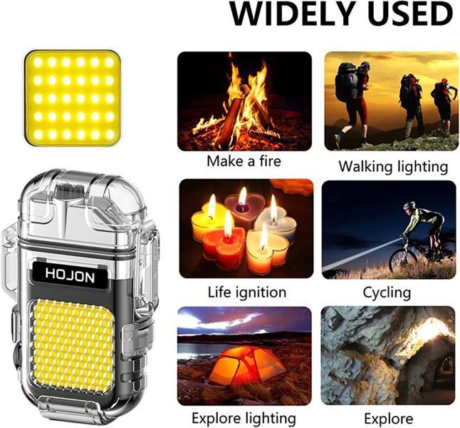 LED Фонарь Зажигалка Flas Hlight USB Type-C Черный 65762 фото