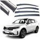 Дефлекторы окон ветровики Benke для Kia Sorento 2020- Хром Молдинг Из Нержавеющей Стали 3D 65117 фото 1