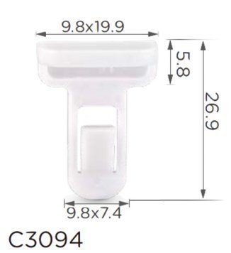 Кліпса кріплення молдингу бампера TOYOTA LEXUS (7539235220 75392-35220 12287) C3094 73438 фото
