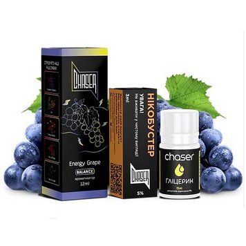 Рідина Chaser Самозаміс Black ULTRA 30ml Energy Grape 66990 фото