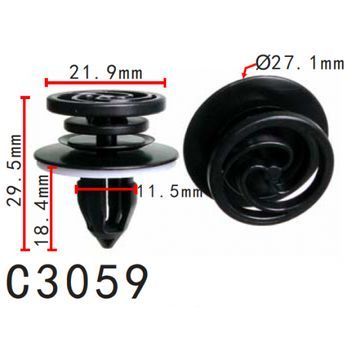 Клипса крепления обшивки дверей VW AUDI SEAT (8E0868243 15685) (C3059) 73317 фото