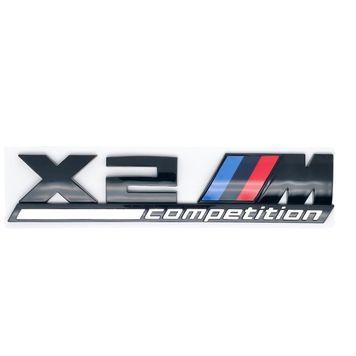 Эмблема надпись X2M competition для Bmw черная глянцевая пластик (на скотче) 95808 фото