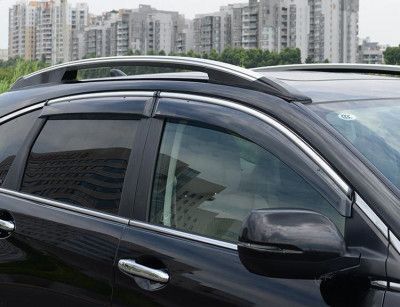 Дефлектори вікон вітровики Benke для Honda CR-V 2007-2012 Хром Молдинг З Нержавіючої Сталі 3D 58104 фото