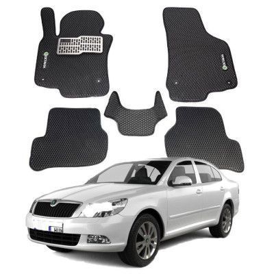 Килимки в салон EVA для Skoda Octavia A5 2004-2013 (Металевий підп'ятник) Сірі 5 шт 62894 фото