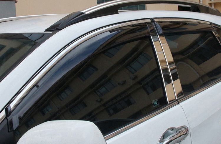 Дефлектори вікон вітровики Benke для Honda CR-V 2007-2012 Хром Молдинг З Нержавіючої Сталі 3D 58104 фото