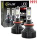 LED лампы автомобильные Solar H11 12/24V 60W 6500K 8000Lm IP65 радиатор и кулер (8311) 39450 фото 1