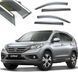 Дефлектори вікон вітровики Benke для Honda CR-V 2007-2012 Хром Молдинг З Нержавіючої Сталі 3D 58104 фото 1