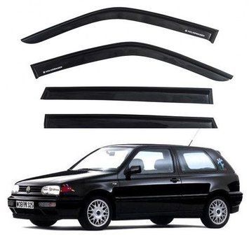 Дефлектори вікон ветровики Volkswagen Golf III 1991-2002 Хечбек Скотч 3M Voron Glass VV11691 фото