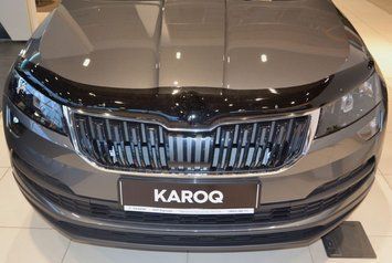 Дефлектор капота мухобойка Skoda Karoq 2017- 33995 фото