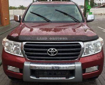 Дефлектор капоту мухобійка Toyota Land Cruiser 200 2007- Темний Logo 6581 фото