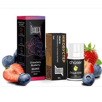 Рідина Chaser Самозаміс Black ULTRA 30ml Strawberry Blueberry 66991 фото