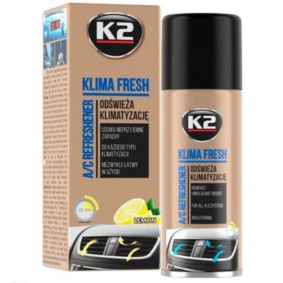 Очиститель автокондиционера спрей K2 Klima Fresh 150мл Лимон Оригинал (K222) 58225 фото