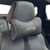 Подушка на підголівник з логотипом Jeep Екошкіра 3D Кольоровий лого Чорні-Сірий кант 1 шт 91598 фото