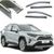 Дефлекторы окон ветровики Benke для Toyota Rav 4 2018- (Хром Молдин Нержавеюка 3D) 55469 фото